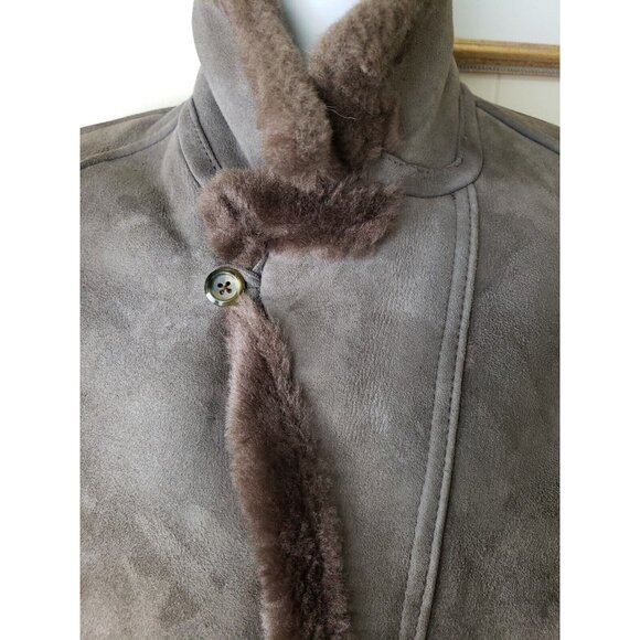 Jacques Jekel Shearling Coat Mens 40 Brown Sheepskin Rancher Jacket Leather - Picture 8 of 16